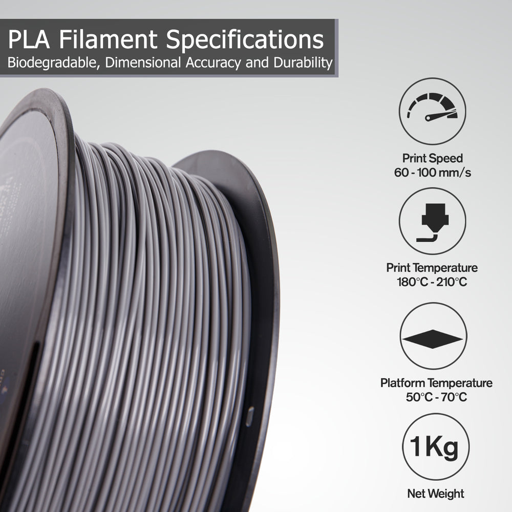 Grey PLA 3D Printer Filament