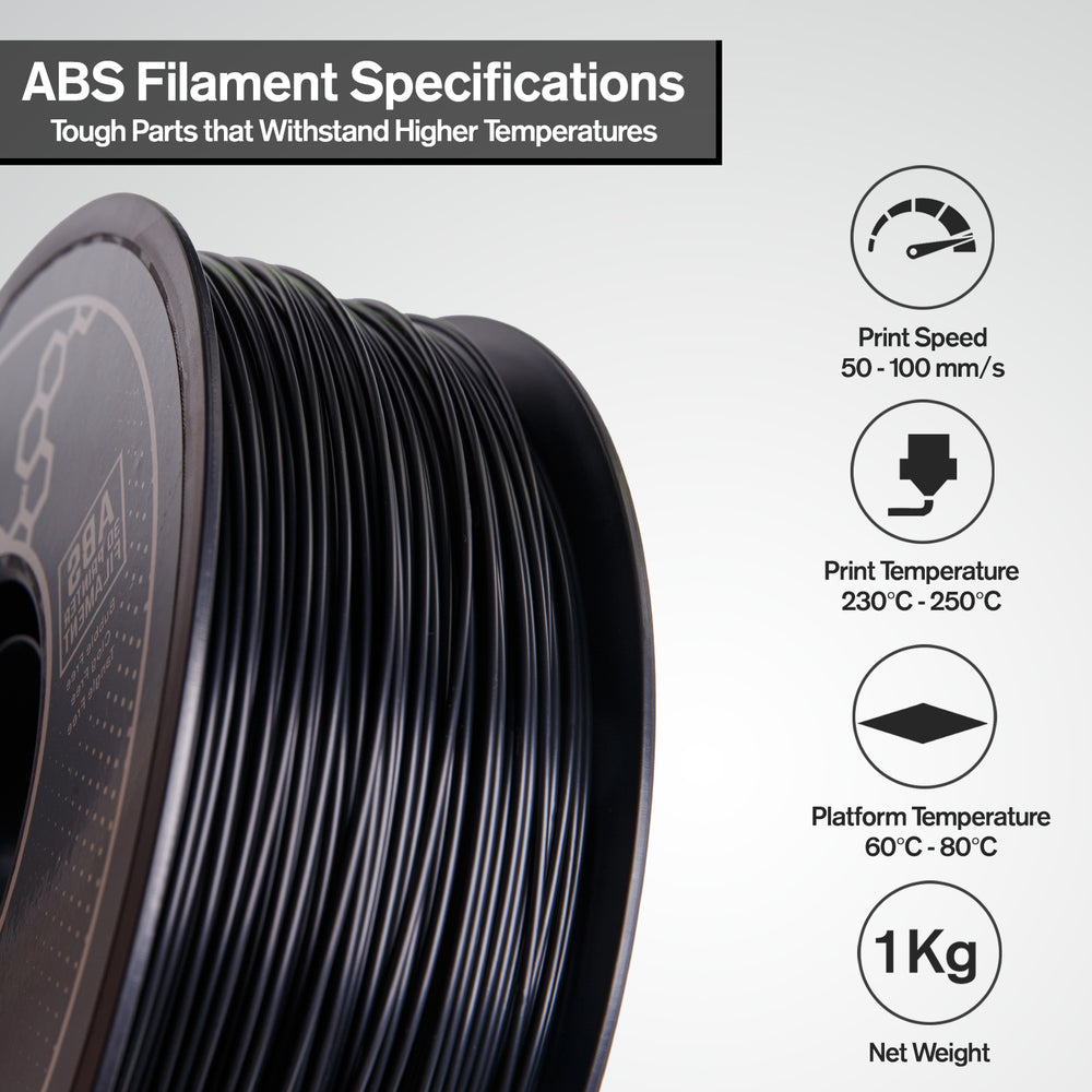 Black ABS 3D Printer Filament Specifications 1 KG