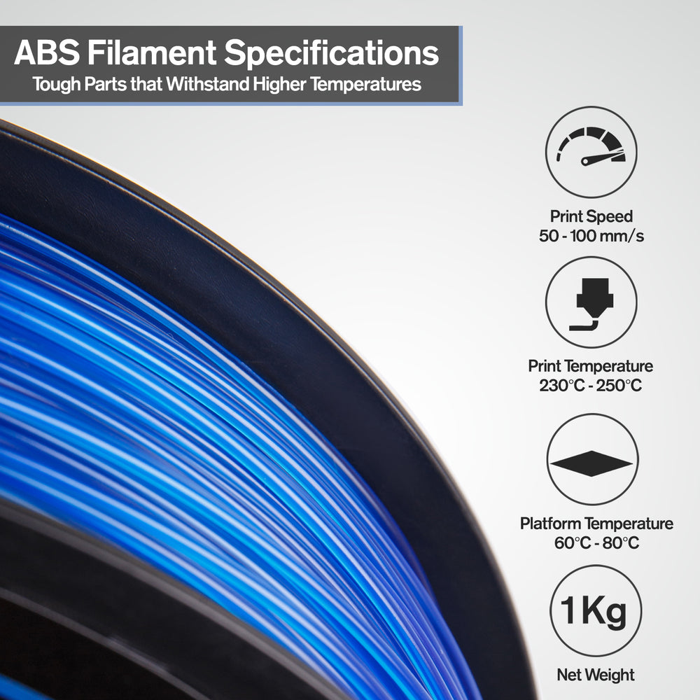 Clear Blue ABS 3D Printer Filament 1 KG