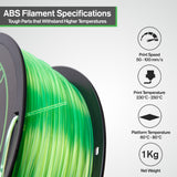 Green ABS 3D Printer Filament 1 KG