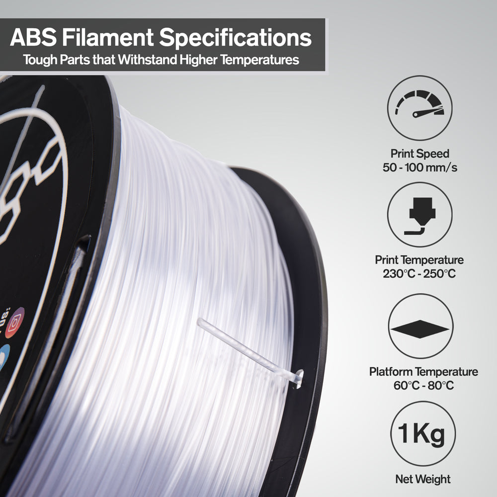 Transparent ABS 3D Printer Filament