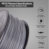 Grey PETG 3D Printer Filament