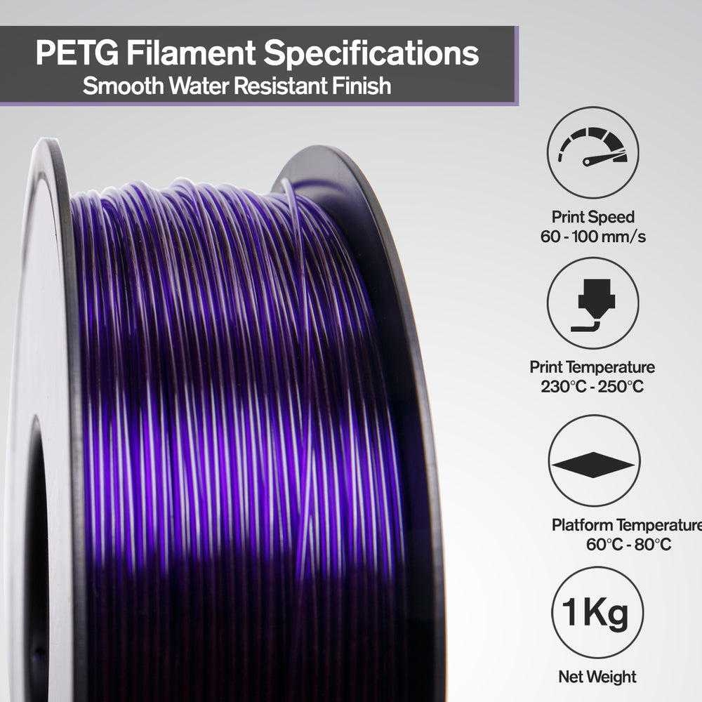 SHOP BEST PETG TRANSPARENT BLUE - 1.75MM, 1 KG SPOOLS – 3DFILAMENTS –  3DFilaments