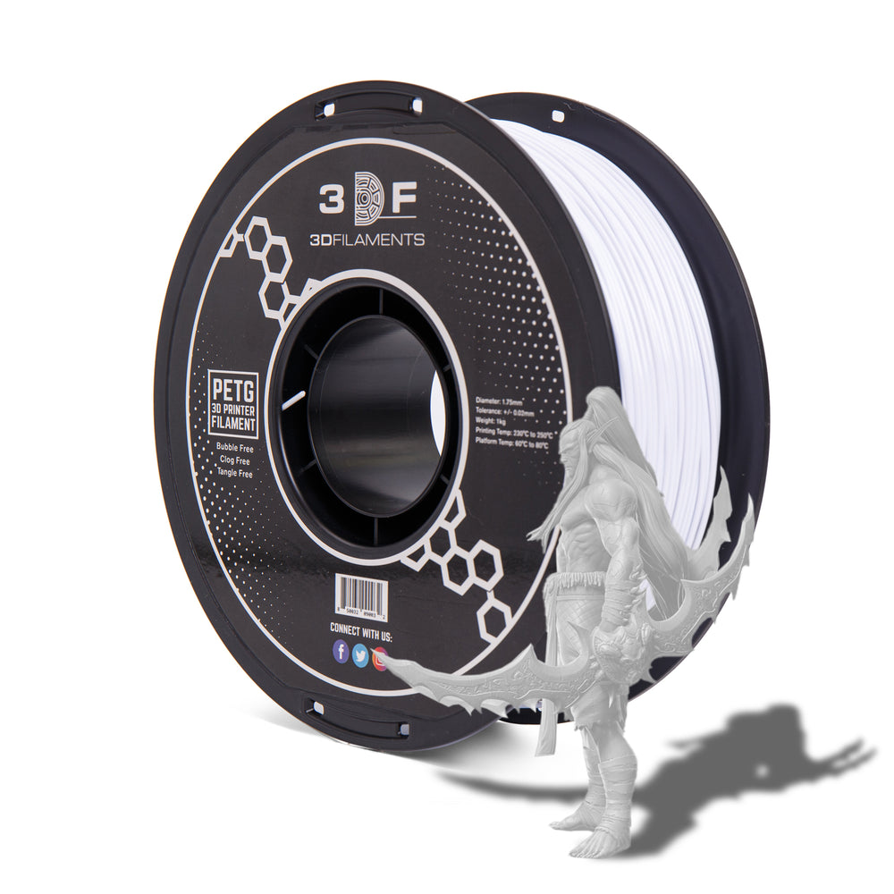 White PETG 3D Printer Filament