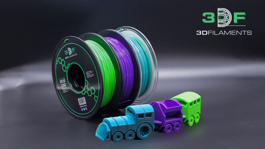 3DF PETG Green Purple Rainbow 1.5KG Bundle