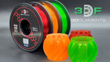 3DF PETG Transparent Red Orange Green 1.5 KG