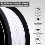 White PLA 3D Printer Filament