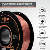 Silk PLA Rose Dust Fusion Filament 1KG
