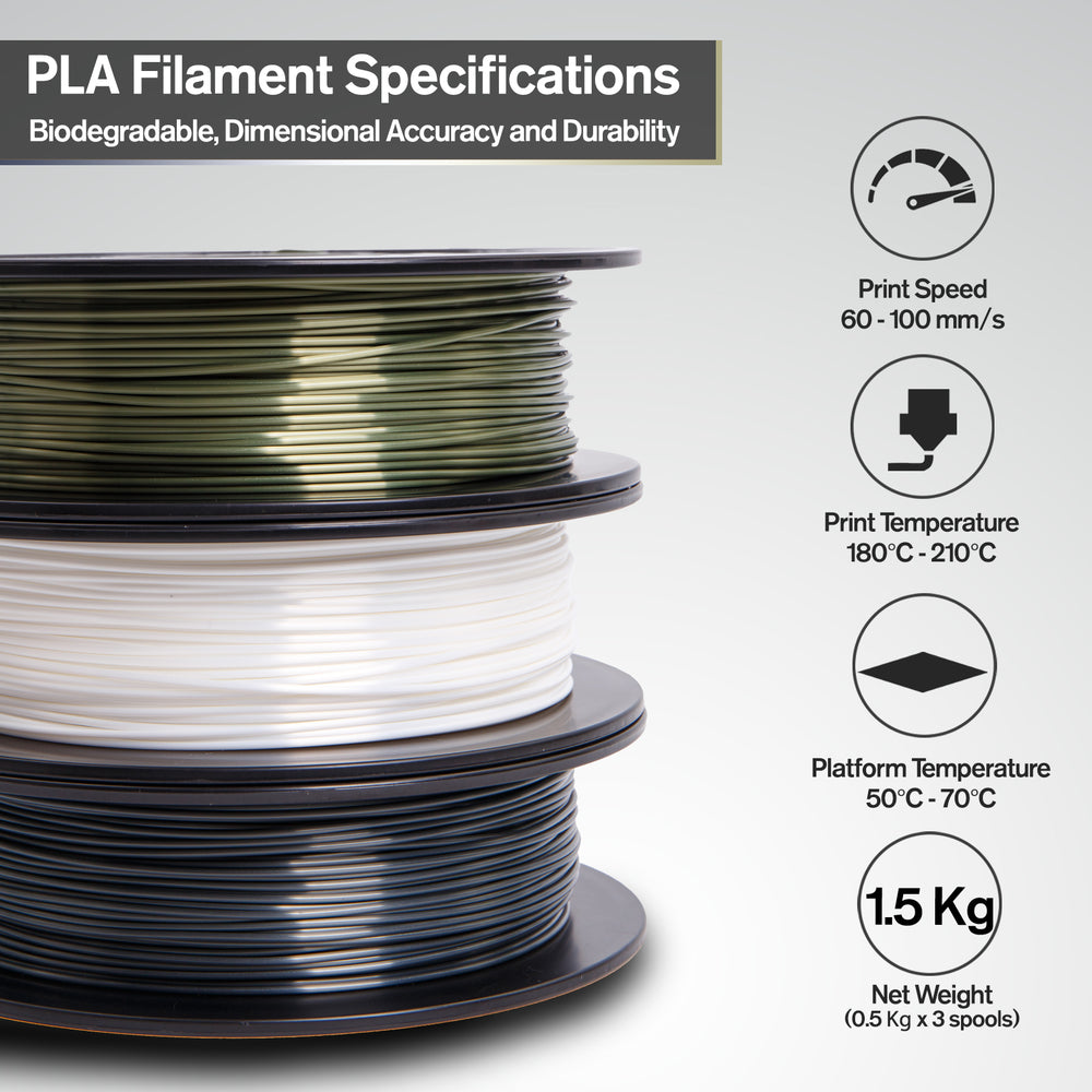 Bronze White Silver Silk PLA 3D Printer Filaments
