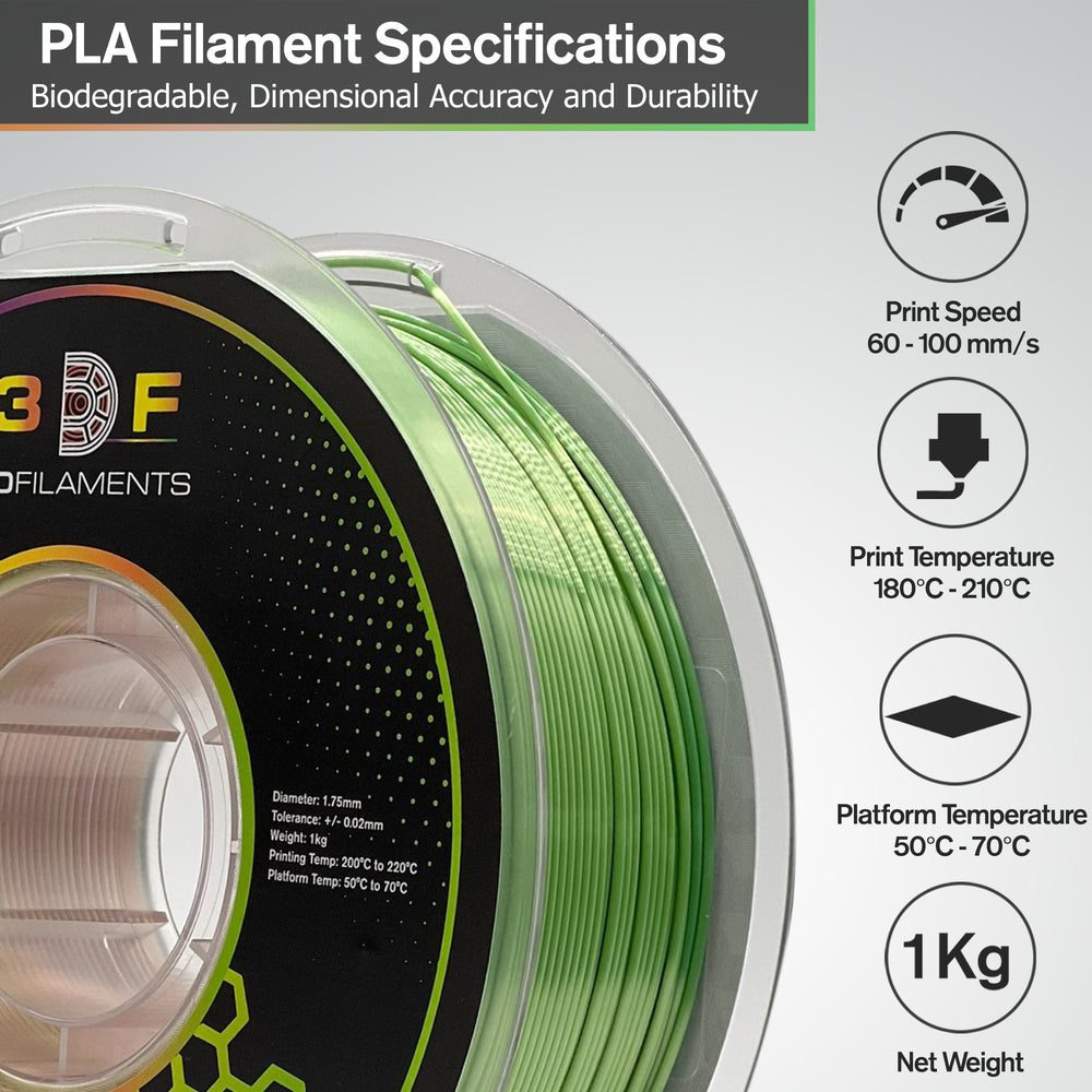 3D4000 Silk PLA Rainbow Filament 1KG
