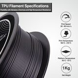 Black TPU 3D Printer Filament